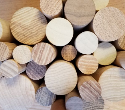 round pieces of wood
